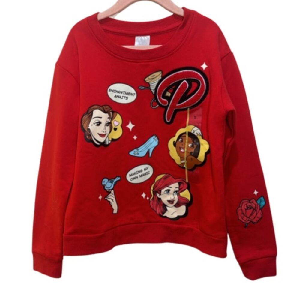 Disney 100 Princess Retro Reimagined Patch Fleece
Pullover Sweatshirt XL